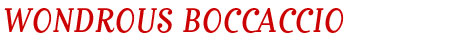 Wondrous Boccaccio title